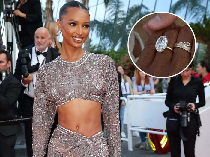 Thanks to her now-husband Juan David Borrero, Jasmine Tookes started sporting a standout diamond that same year.