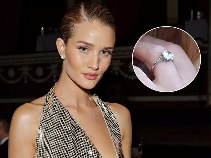 Fast forward to 2016, and Rosie Huntington-Whiteley started wearing a statement diamond from Jason Statham.