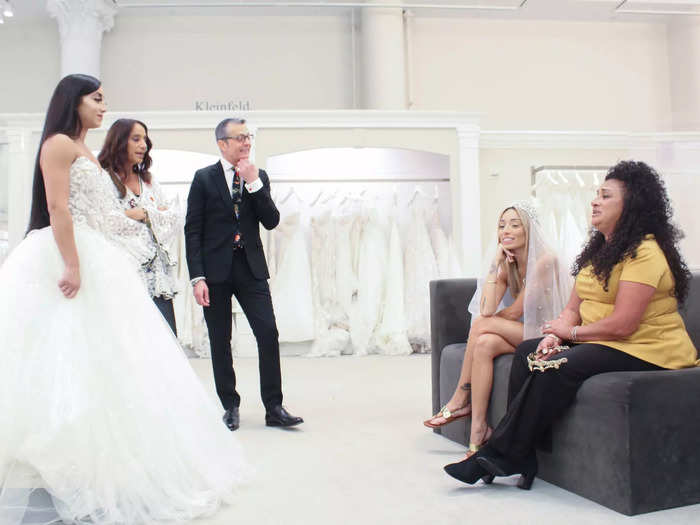 In episode four, a bride and her entourage fought before she even started trying on dresses.