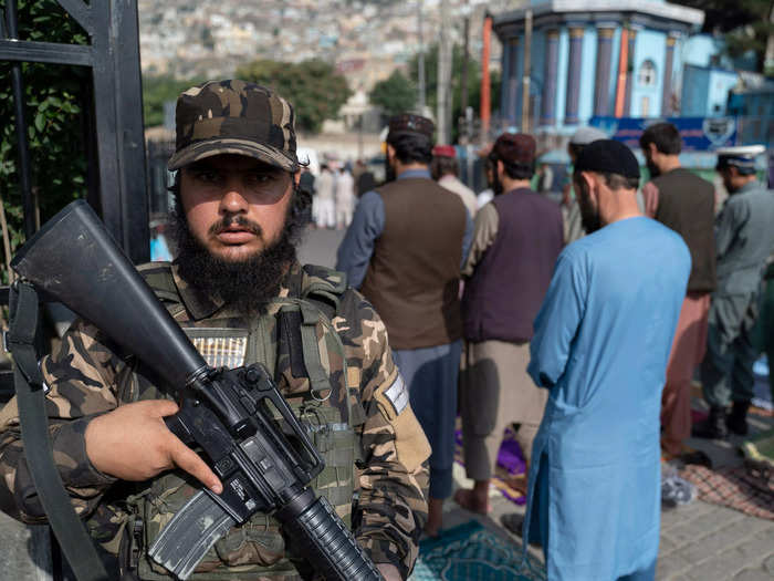 But at the same mosque, on the same holiday this year, armed Taliban fighters oversaw the celebration.