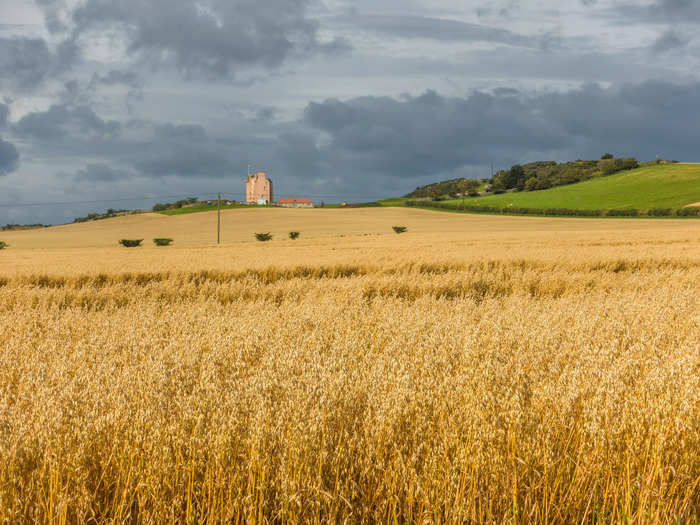 The castle is 20 miles east of Scotland