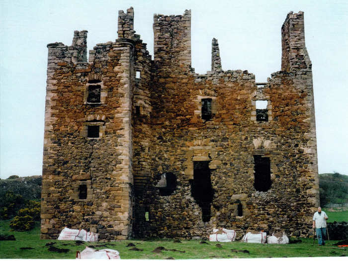 The castle was passed down to various families until 1650 when it was demolished by  Oliver Cromwell during England