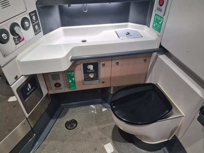 The bathroom was spacious and of a similar standard to other train bathrooms I