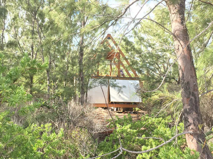 The couple managed to complete the construction of the hut in early 2021, more than five years after they started working on it.