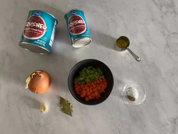 De Laurentiis relies on several fresh ingredients for her marinara.