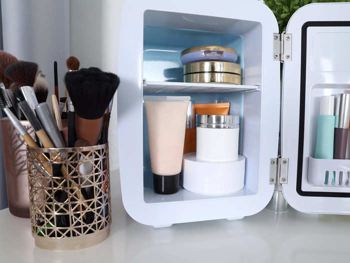 Stock up on cosmetic samples and hold onto the containers.