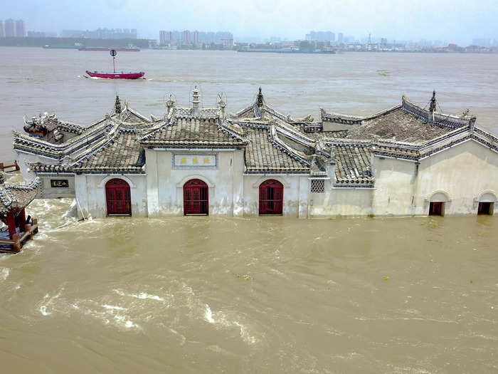 The pavilion looked like this when it was flooded in the summer of 2020.