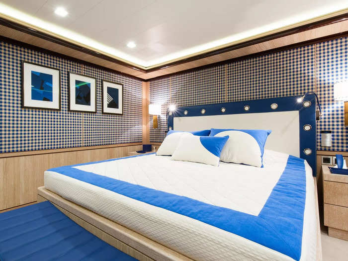 The luxury vessel can sleep up to 12 guests in its six cabins...