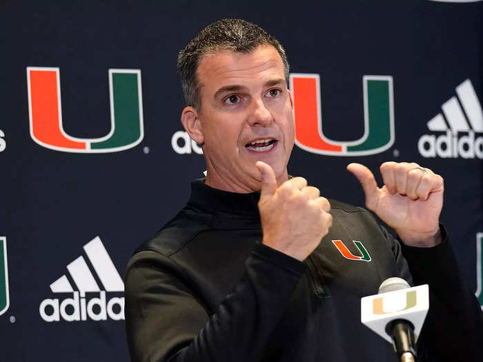 10. Mario Cristobal, Miami — $8 million