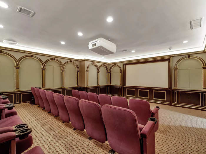 For entertainment, head downstairs to the in-house movie theater.