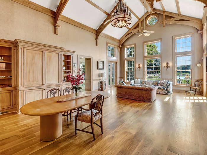 Vaulted ceilings of over 20 feet are on display in one of the home