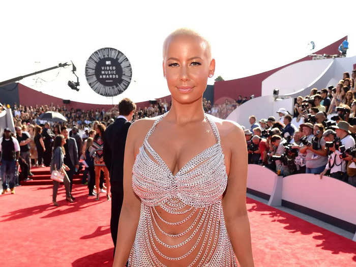 Amber Rose bared it all in 2014 when she wore a garment made entirely from silver chains.