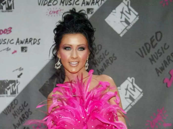 By 2003, Aguilera was the unofficial queen of daring fashion at the annual event.