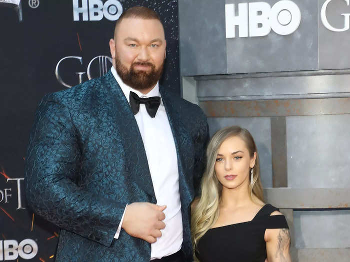 Hafþór Björnsson, otherwise known as the Mountain on "Game of Thrones," is 19 inches taller than his wife Kelsey Henson, who is 5-foot-2.