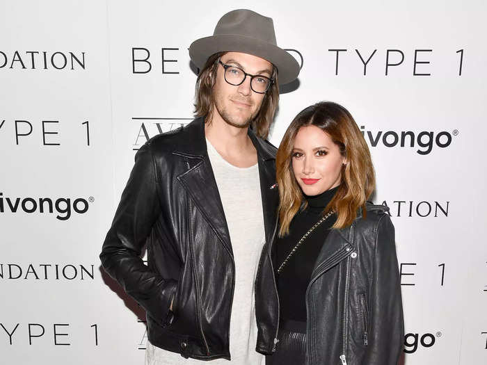 The 5-foot-3 Ashley Tisdale stands about a head shorter than her husband Christopher French.