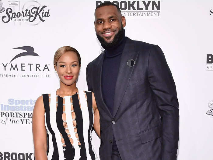 LeBron James is over a foot taller than his 5-foot-7 wife Savannah Brinson as he stands at 6-foot-8.