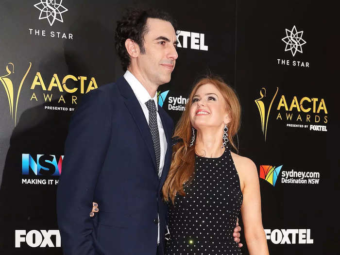 At 6-foot-3, Sasha Baron Cohen is a foot taller than his 5-foot-3 wife Isla Fisher.