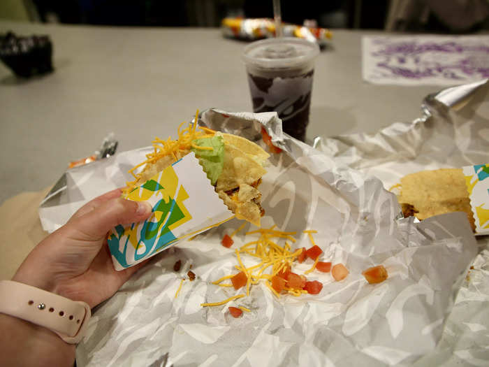 I tried the vegan protein on the Crispy Melt Taco, Nachos BellGrande, and Crunchwrap Supreme.