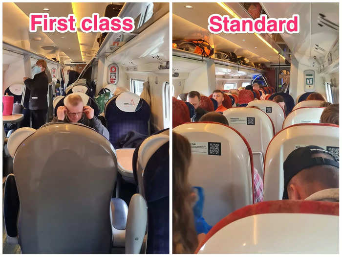 When it was time to board my respective trains, I noticed that there was more space in the first-class carriage.