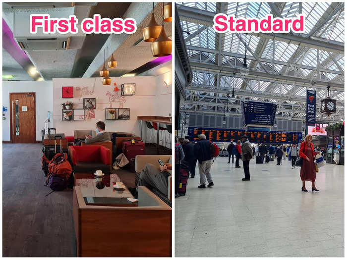 I started my journey at Glasgow Central Station, and when I traveled in June I got to enter the first-class lounge ahead of departure.