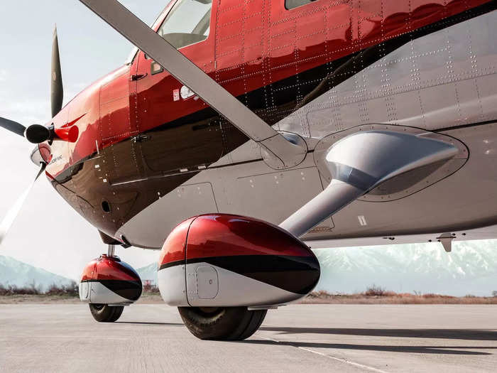 Brown said the aircraft can land on sand and gravel without worrying about debris getting stuck in the wheel pants, which was rigorously tested by the company and the Federal Aviation Administration.