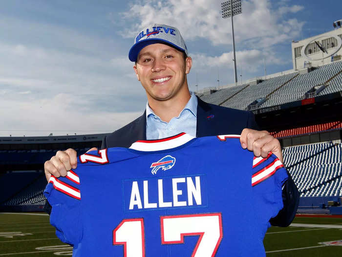 Josh Allen went to the Buffalo Bills with the seventh pick.