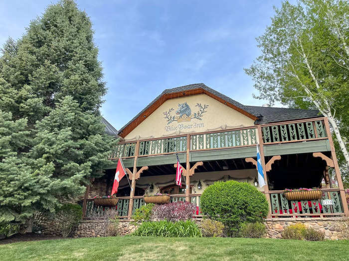 My first stop was the Blue Boar Inn, an Alps-themed chateau, where I