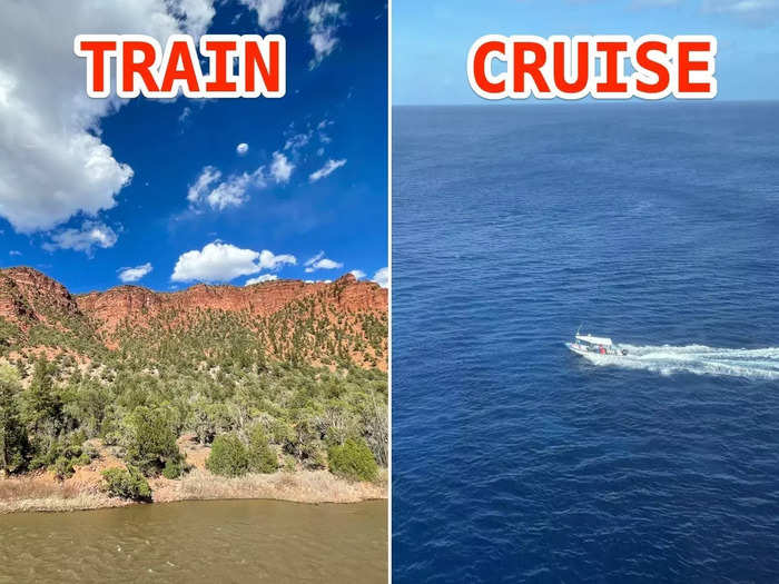 Even though parts of the experiences were similar, I thought my train ride had more diverse views of nature in two days than my cruise did in eight days.