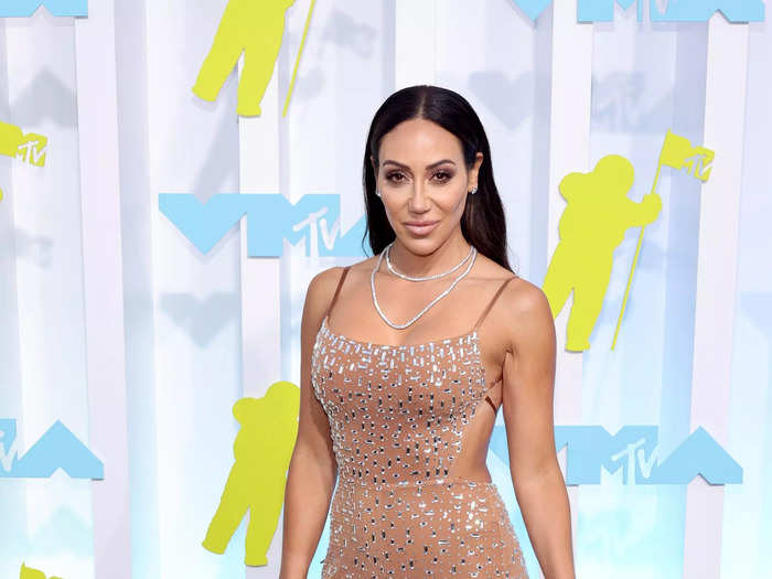 "The Real Housewives of New Jersey" star Melissa Gorga channeled an iconic Britney Spears fashion moment with her nude pantsuit.