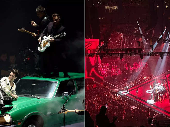 The green car used by Panic! At the Disco was waiting in the wings for over an hour and a half.