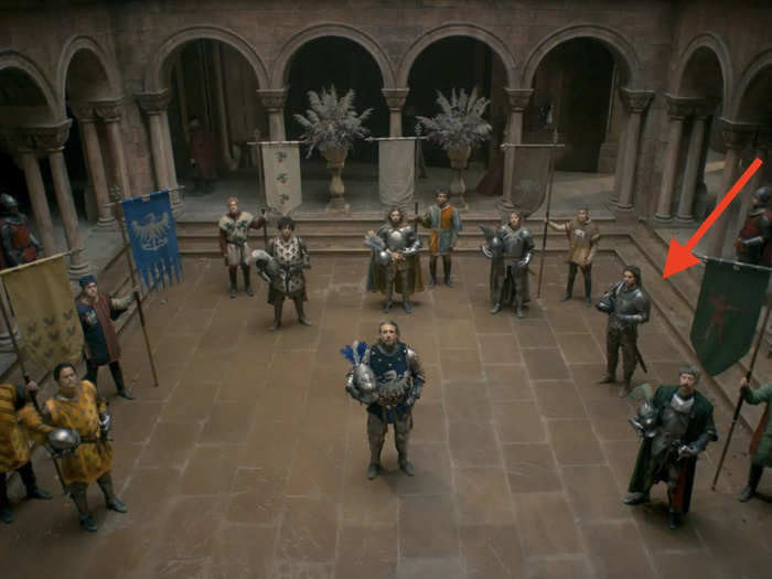 Ser Criston Cole set himself apart from the other knights with his battle experience, but the show emphasized his humbler beginnings by having him be the only knight without a squire.