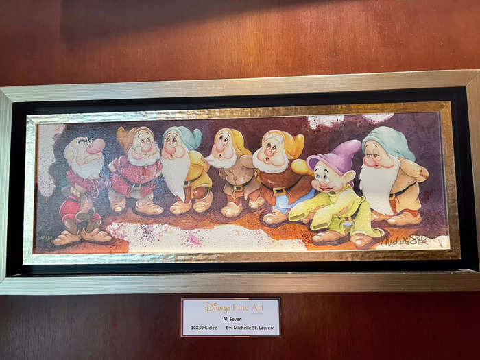 Upon checking in, you can admire Disney art.