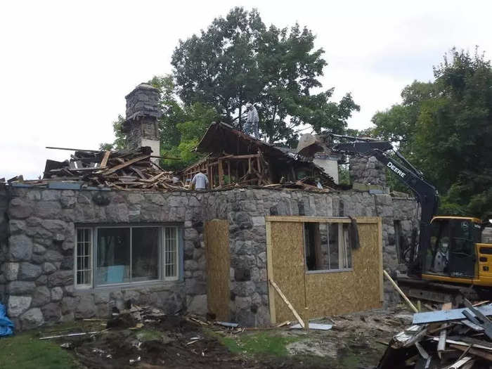 During the renovations, Seitz removed the old roof but kept the original stone exteriors that Young had built.