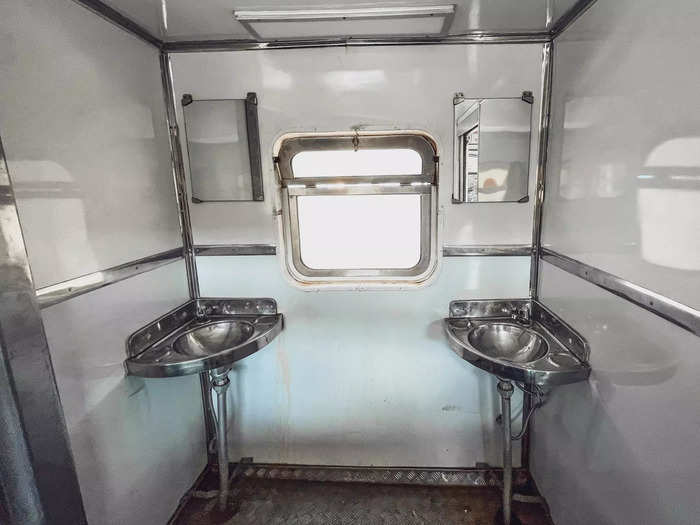 The third-class wash basins were bare-bone and didn