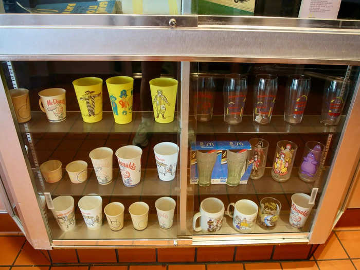 Plastic cups and glasses, which have become collectors items, were also on display.