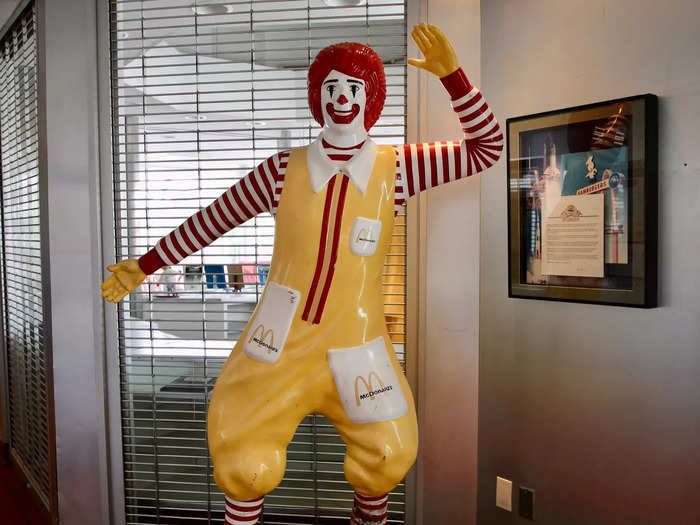 Inside, I was greeted by a towering Ronald McDonald statue.