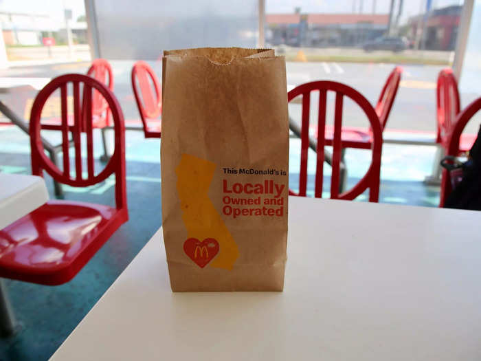 I took my food to the small covered seating in the building next to the main counter, which was set up like a museum.