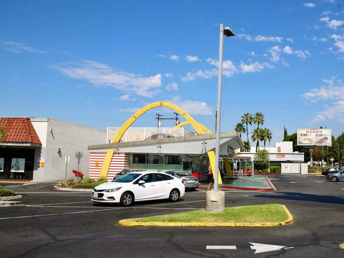 From the street, the building is missing most typical McDonald