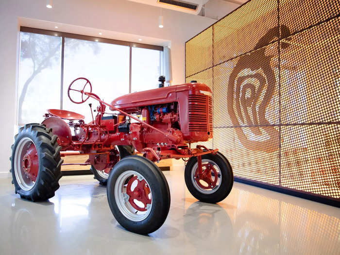 The tractor in front of the sign was obtained through the Trade Me project on Tiktok, in which Chipotle traded with the creator for a Chipotle Celebrity Card, which can be used for free meals.