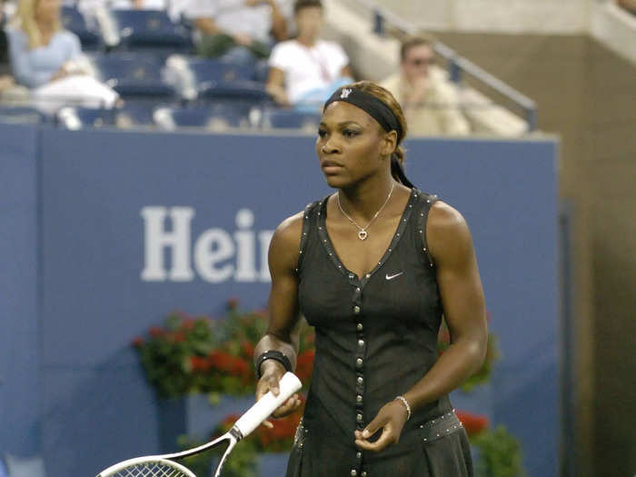 The same year, Williams wore a similar look — this time with almost knee-high tennis shoes.