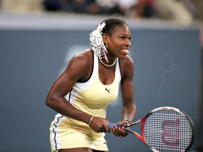 Serena Williams won her first US Open in 1999, rocking dozens of white beads in her braids as she was crowned champion.