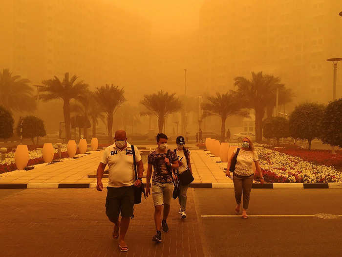 In 2015, Dubai saw even more saturated orange skies from a sandstorm in the city, BBC News reported.