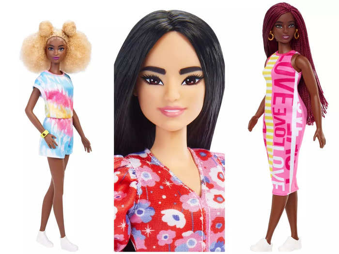 Here are some other Barbie dolls in the Fashionista line, representing different nationalities, races, and body types.