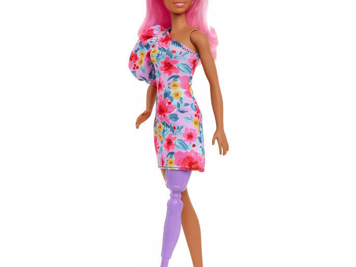 Another Barbie doll in the Fashionista line has a prosthetic leg. This isn