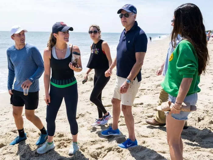 June 2022: The couple spent time on the beach in Delaware for Father