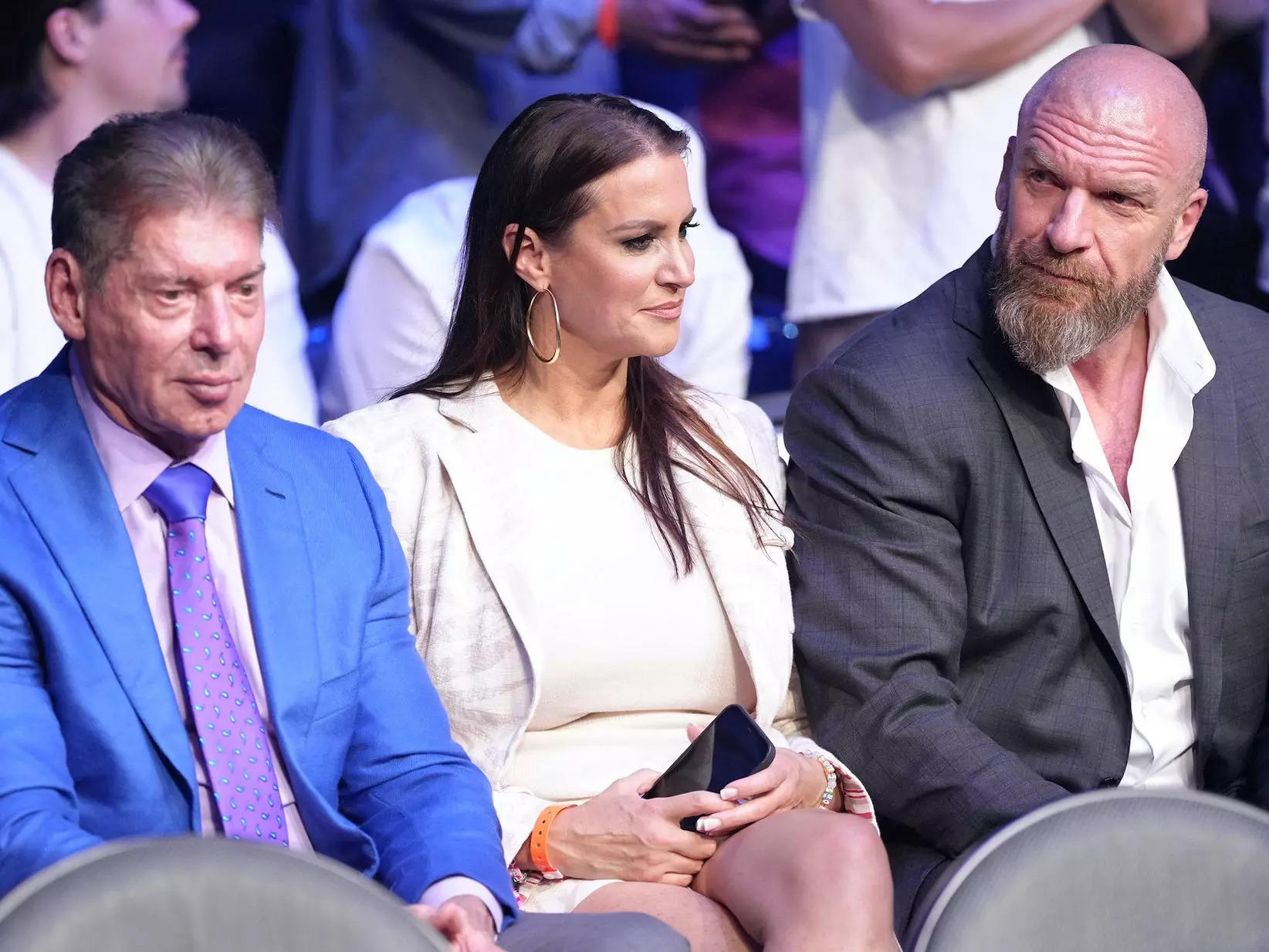 Vince McMahon, Stephanie McMahon, and Triple-H were Octagonside for Adesanya