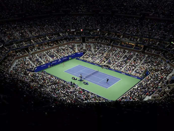 The 23-time Grand Slam champion played at Arthur Ashe Stadium — which has a capacity of 23,771 audience members.