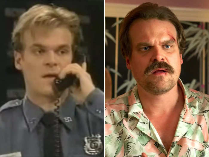 For his first TV role, David Harbour played Officer Shanks for several episodes on the CBS soap opera "As the World Turns" from 1999 to 2001.