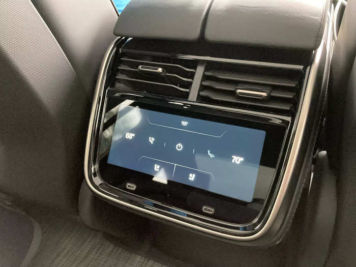 And back-seat passengers can adjust the climate controls using a little touch panel.