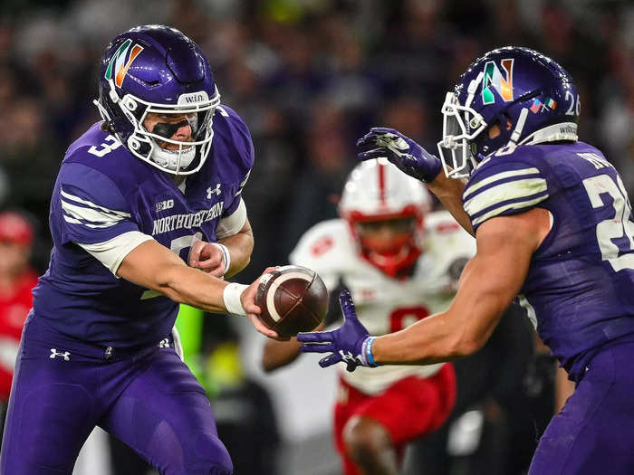 Northwestern wore one-off special helmets with a logo based on the Irish flag for their Week 0 matchup against Nebraska in Dublin.